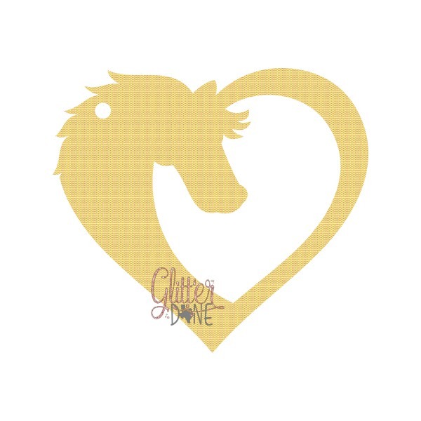 Horse Heart Acrylic Blank