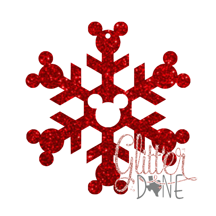 Mouse Head Snowflake Ornament