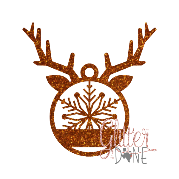 Snowflake Reindeer Ornament Glitt Er Done Llc