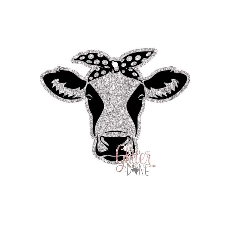 Cow Head Bandana Acrylic Blank