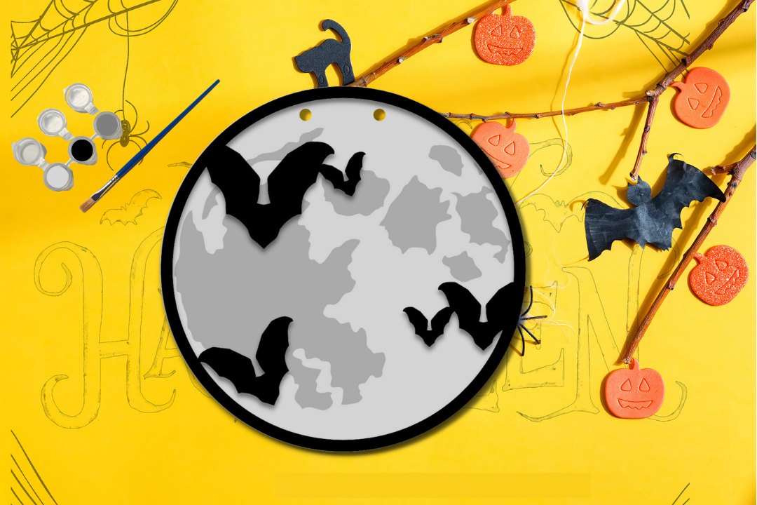 Full Moon Bat DIY Door Hanger