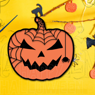Pumpkin Spider Web DIY Door Hanger