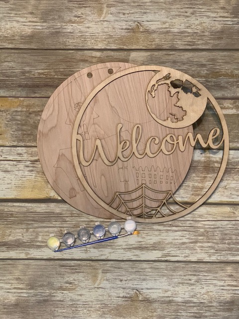 Haunted House DIY Door Hanger