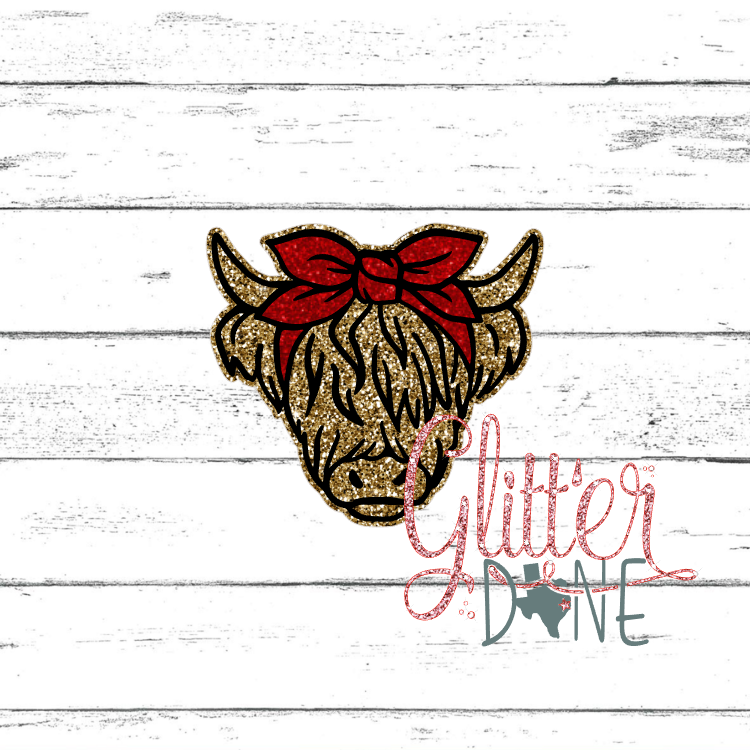 Highland Cow Badge Reel 2.25 IN